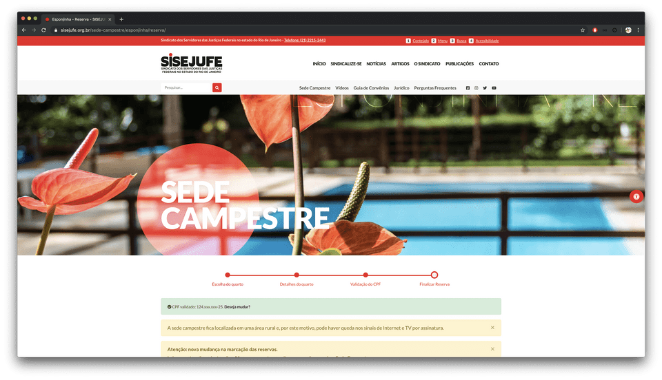 Refatoração do sistema de hospedagem