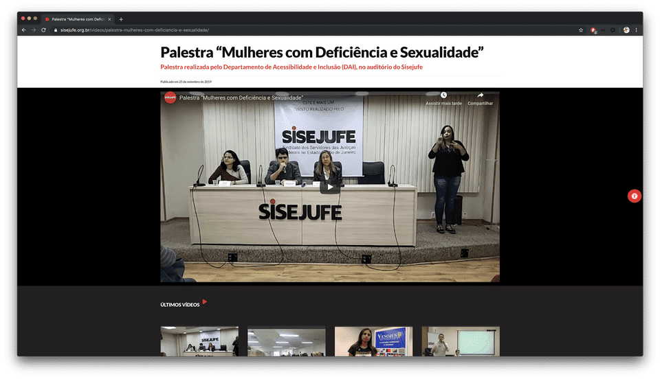 Template para postagens de vídeos