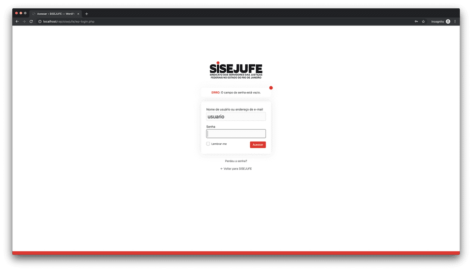 Login do Wordpress customizado