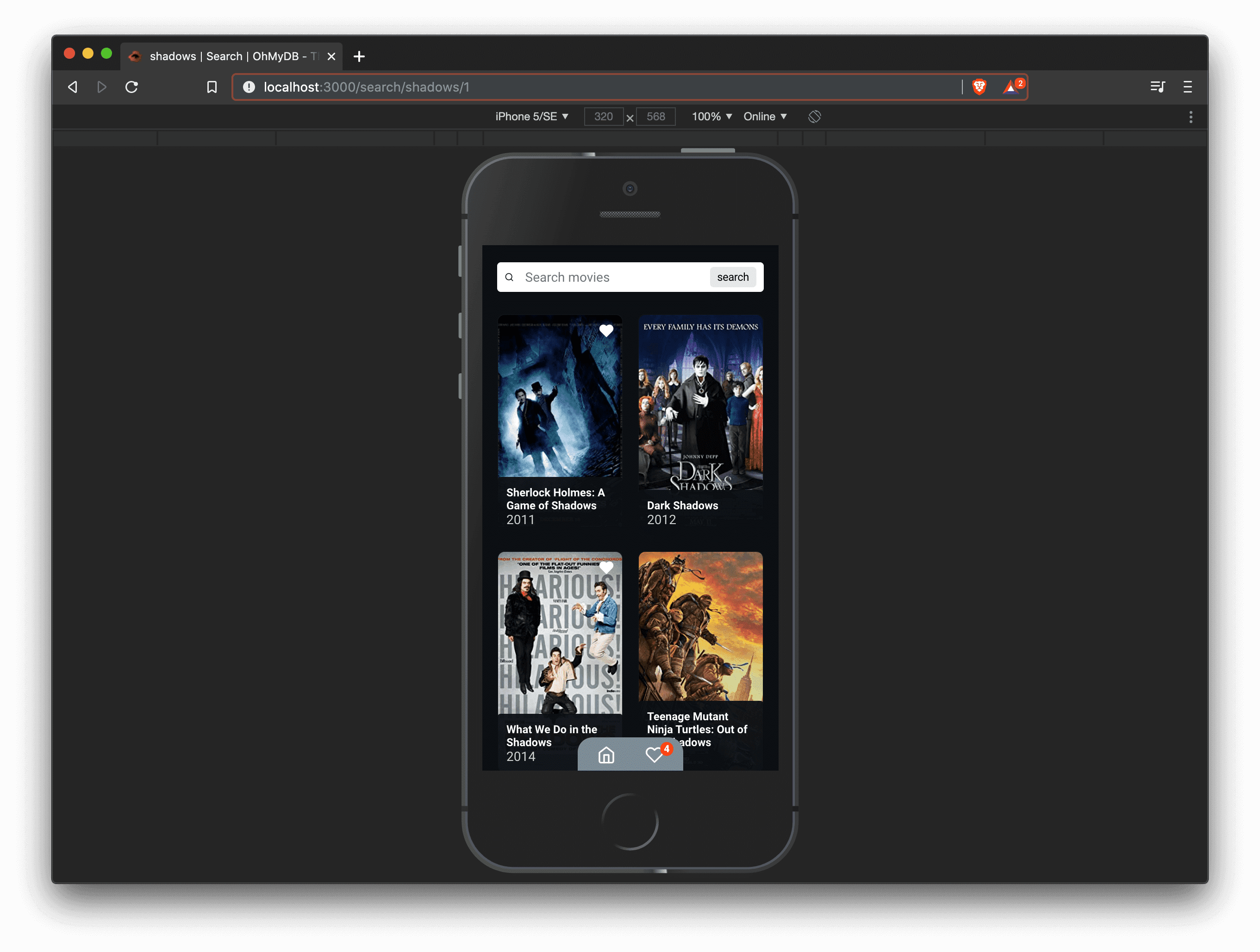 OhMyDB - Catálogo de filmes consumindo a OMDb API | Breno Novelli